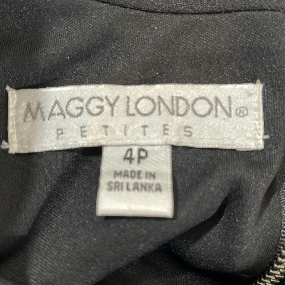 MAGGY LONDON Petites Women's Multi-Striped Short-Sleeve Dress Size 4P - Picture 7 of 8